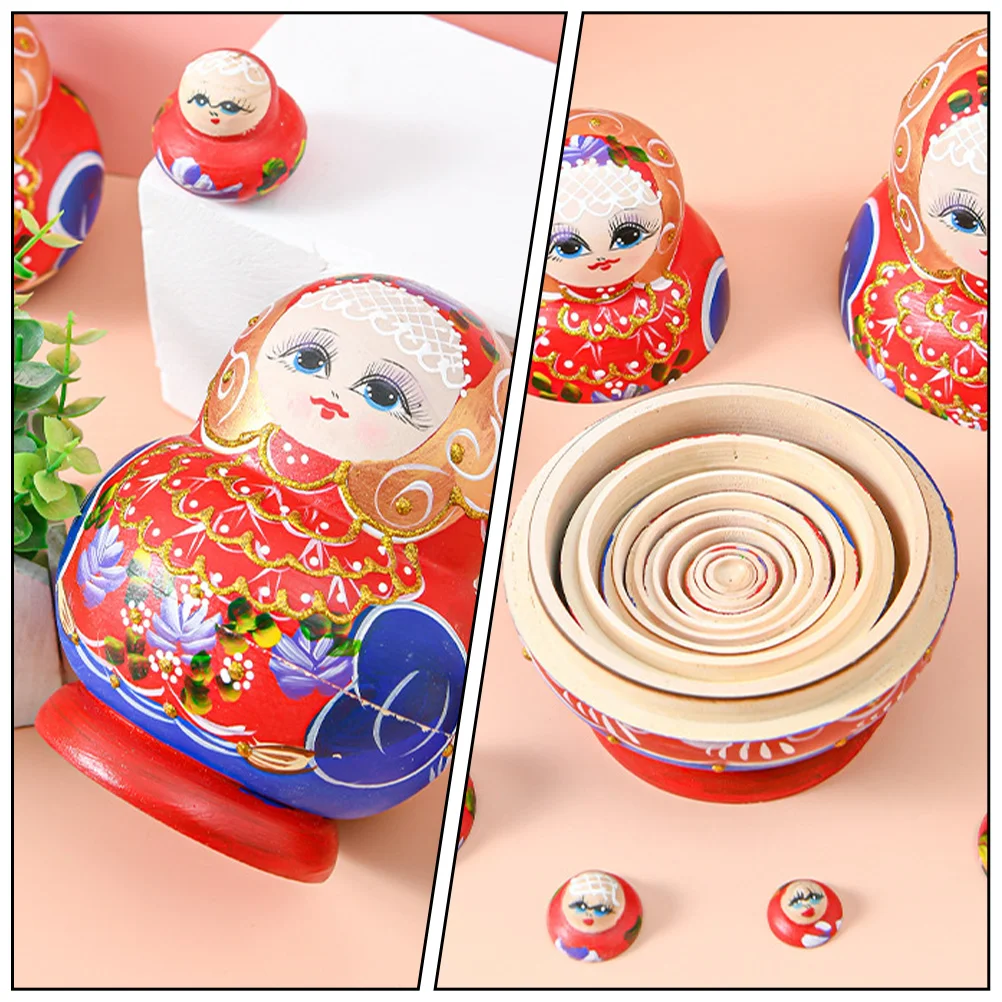 

Basswood Nesting Baby Valentine Matryoshka Cartoon Toy Stacking Russian