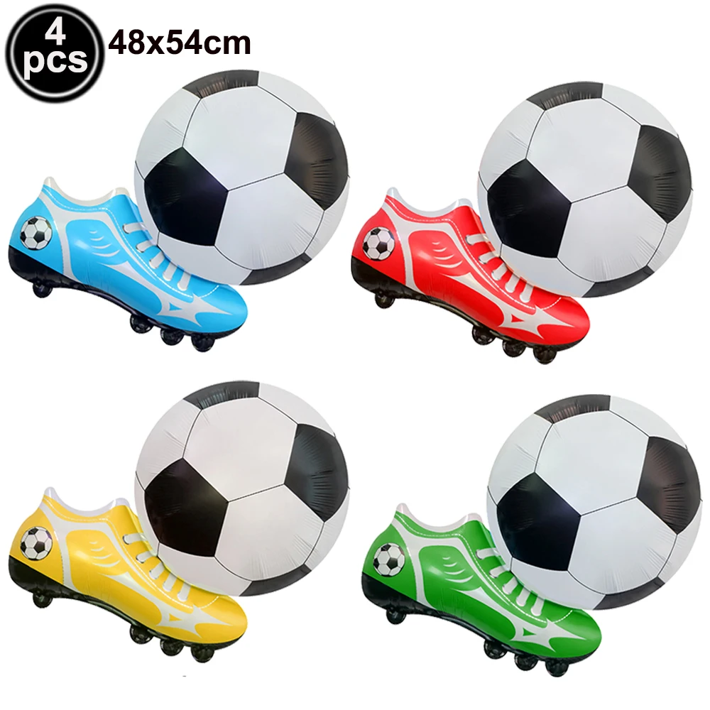 4 Farben Fußball-Schuhe Folienballon Sport-Thema Geburtstagsparty Babyparty Fußballverein Dekorationszubehör – Detail 1