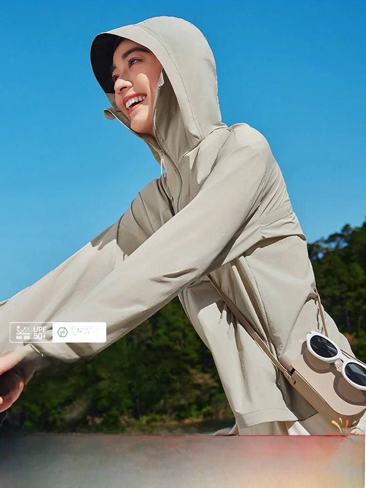 

Banana Le Women's Lightweight Breathable Outdoor Sun Protection Jaet Thin Nylon Outerwear Spring 2024 Loose Fit ort Coat