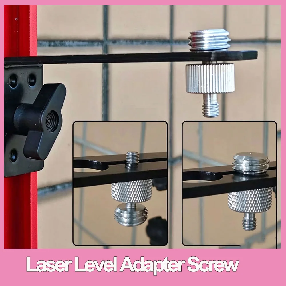 Aluminum Alloy 5/8 To 1/4 Thread Adapter Screw For Laser Level Tripod Wall Mount Bracket Connector