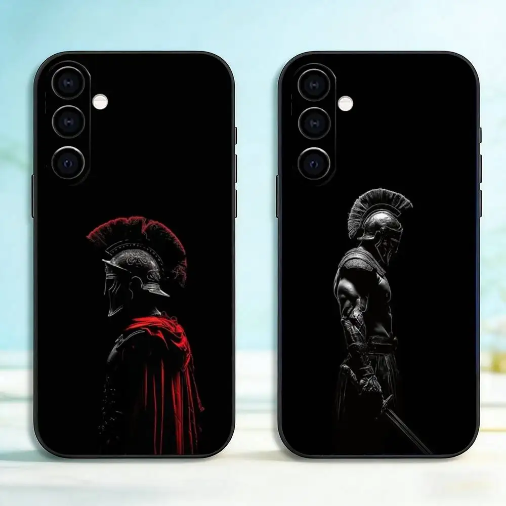 Spartan Cool Phone Case For Samsung Galaxy A73,A72,A71,A70,A53,A52,A51,Soft Silicone Black Cover