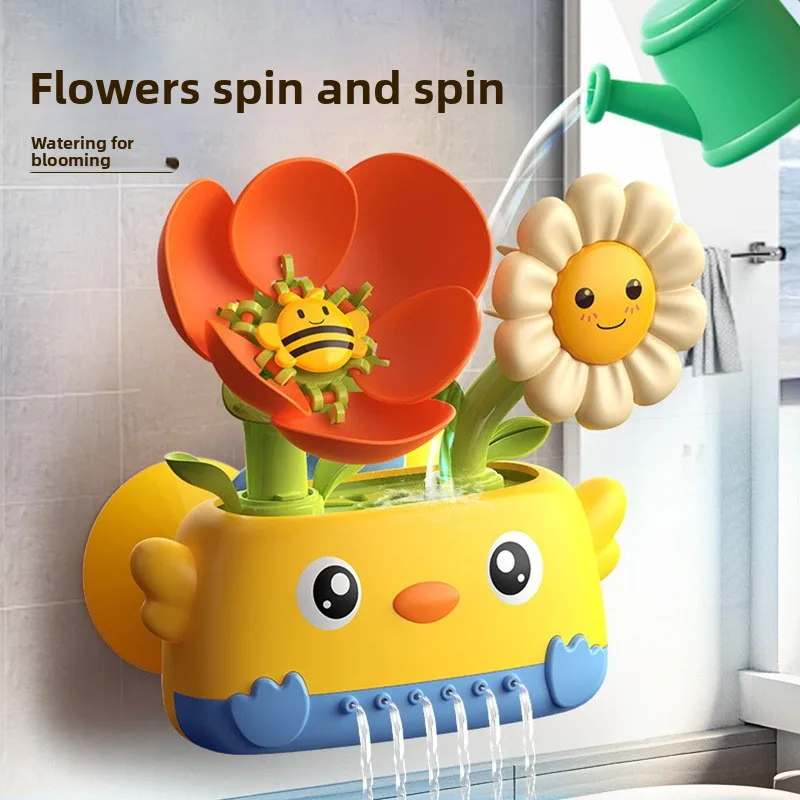 

Children’s Bath Water Toys - Bathroom Spray Shower, Flower Watering & Spinning Designs Fun for Kids’ Water Play During Bath Time