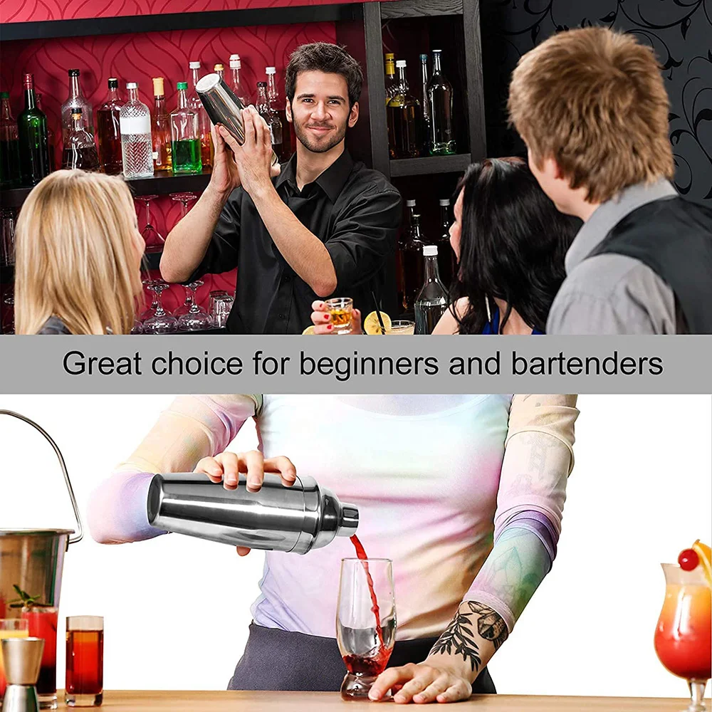 Profissional Cocktail Shaker Set Barkeeper Ausrüstung Bar Wein Martini Getränkemixer Boston Shaker Barkeeper Kit Barware Werkzeuge