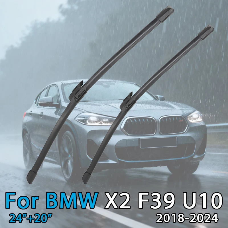 Auto Wischer Klinge Für BMW X2 (F39 U10) 2018-2024 24'' + 20'' Windschutzscheibe Gummi Refill Frontscheibe wischer Auto Zubehör