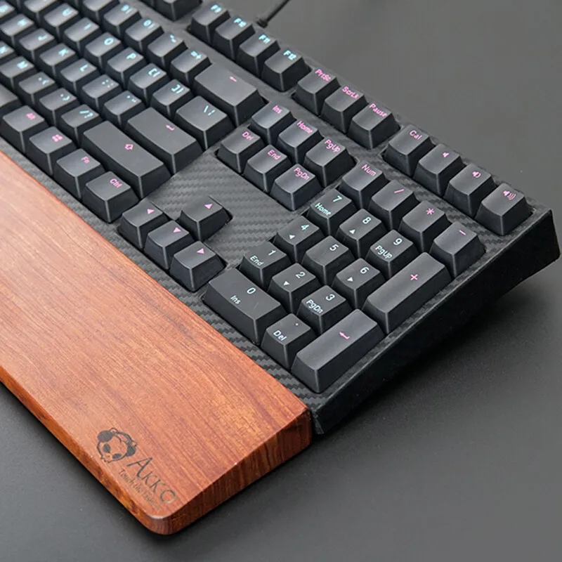 AKKO Keyboard Rest Palm Rest Solid Wood Sponge Material Rosewood Mechanical Keyboard Rest PC Gamer Accessories Customization