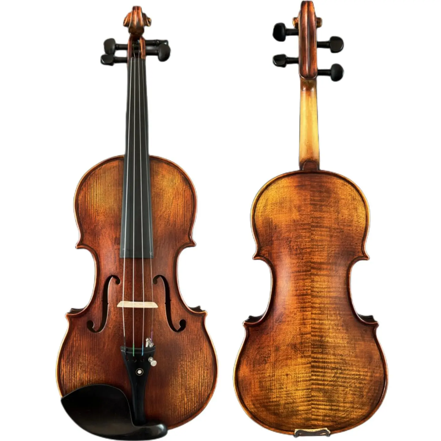 Stradivarius Antique matte Violin 4/4 3/4 1/4 1/2 Solid wood flame maple beginner violin 바이올린 ك with box Brazilian Bow free ship