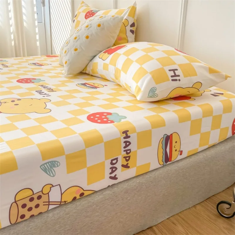 1pc Autumn and winter warm and thick brushed plant cashmere bedding sheet  student dormitory mattress protective cover