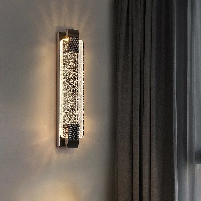 

Bubble Crystal Design for TV Background Living Room Bedroom Bedside Decor Elegant Modern Luxury LED Indoor Lighting Wall Lamp