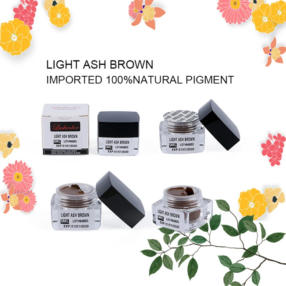Lushcolor 2pc 5ML Tattoo Ink Microblading Permanent Makeup Cream Pigment for Eyebrow Lip 18 Colors 3D Manual Tattoo Ink Supplies - Image 5