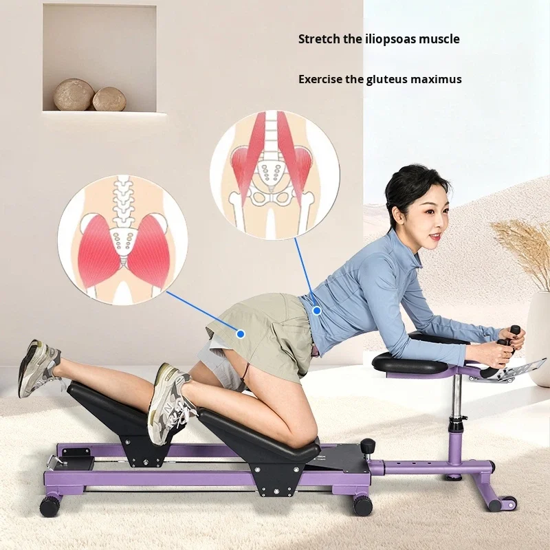 

Тренажер для укрепления талии и проработки мышц кора - регулируемый по высоте и длине, мобильный дизайн, подставка для телефона, для растяжки поясничного отдела позвоночника