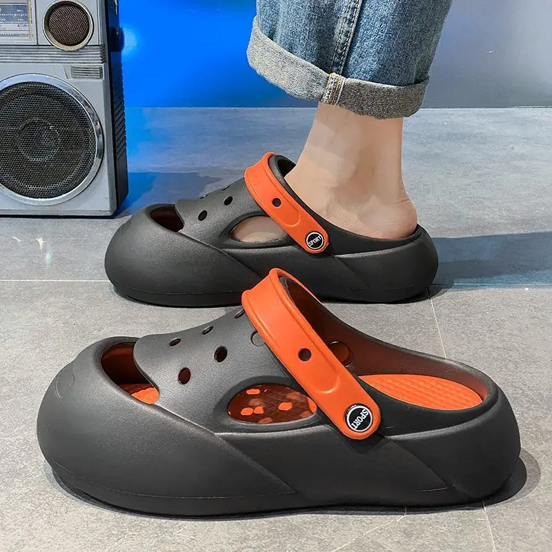 

Уличные тапочки на платформе для мужчин. Высококачественная модельерская роскошная обувь Y2k Eva. Летняя распродажа 2022. Мужские сандалии по низкой цене.