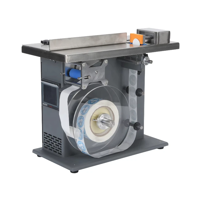 

Semi-automatic flat-angle carton labeling machine tamper-proof right-angle self-adhesive applicator for packaging