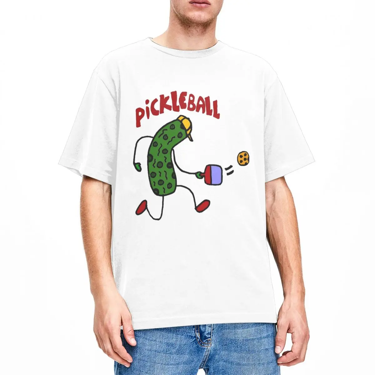 Men Women Funny Pickle Playing Pickleball Shirt Accessories Casual 100% Cotton Paddle Sport T Shirt Tee Clothing New Arrival