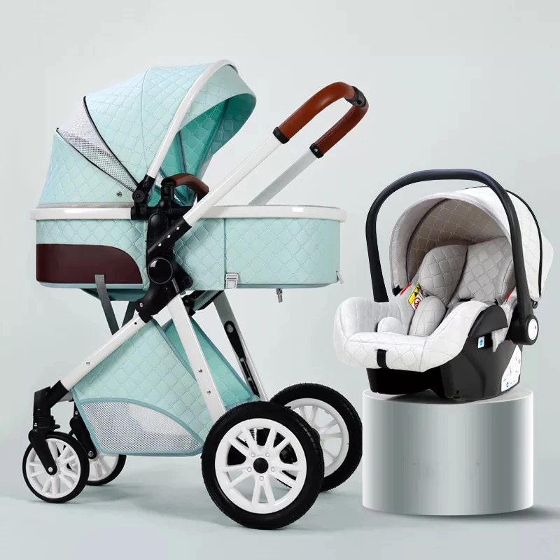 

Multi-functional Baby Stroller 3 in1,Portable Baby Carriage,Fold Pram,High Landscape Stroller,Newborn stroller With Car-Seat