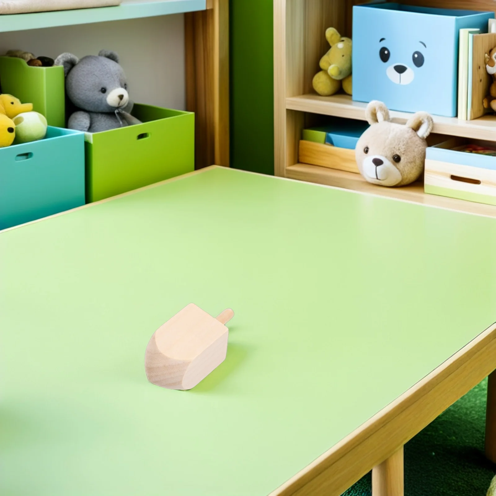 4 Stücke Chanukka Holz Dreidel Unvollendete Kreisel Holz Chanukka Gyro Bastelbedarf Dekoratives Kreiselspiel Familienspaß