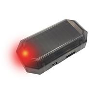 Mini LED Solar Power Car Warning Light Night Security Simulated Alarm Wireless Anti-Theft Caution Lamp Strobe Dummy Alarm Lamp ﻿