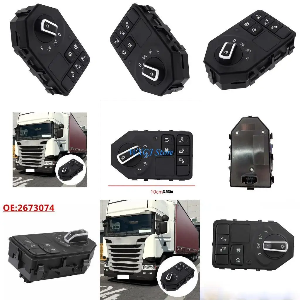 

37JE Truck Headlight ControlModule With Adjustment Function For R410 24V 6 Terminal 2673074 2892705 TP2054639 Plastic Housing