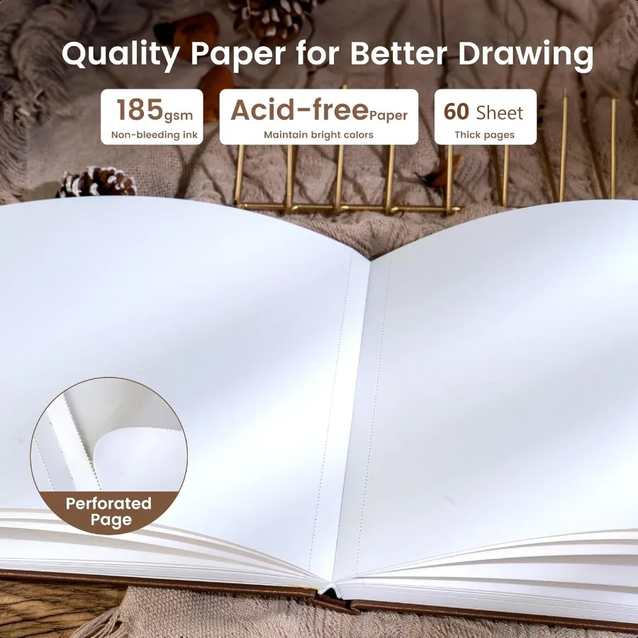 Альбом для рисования в твердом переплете для рисования, художественная бумага, альбом для рисования 185 GSM 11,7 x 8,9, большой альбом для рисования с толстой бумагой для искусства
