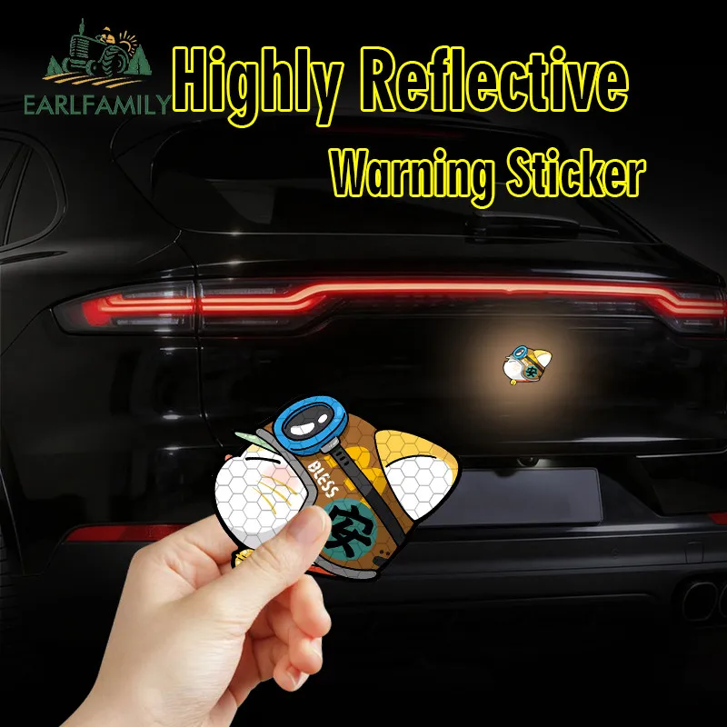 EARLFAMILY Adesivos Refletivos de Carro com Desenho de Gato para Capacete, Decalque Impermeável e à Prova de Arranhões para Janelas de Motocicleta, Ac