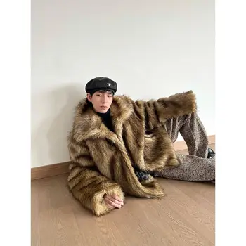 Korean Fashion Fur Integrated New Coat Jacket Women's Winter Loose Medium Long Warm Thick Trend Female Clothing