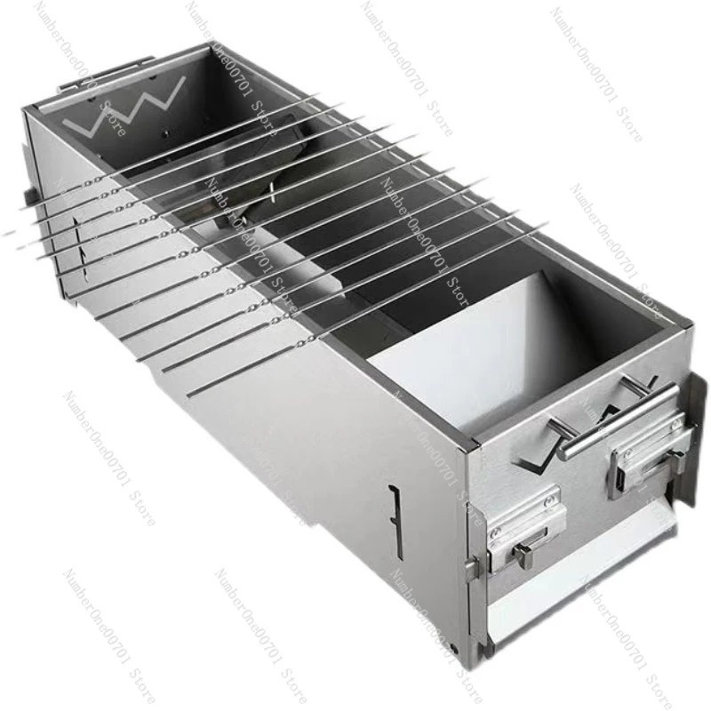 

Stainless Steel Barbecue Grill Outdoor Carbon Baking Household Smoke-Free Mutton Cubes Roasted on a Skewer Gas Stove Grill Rack