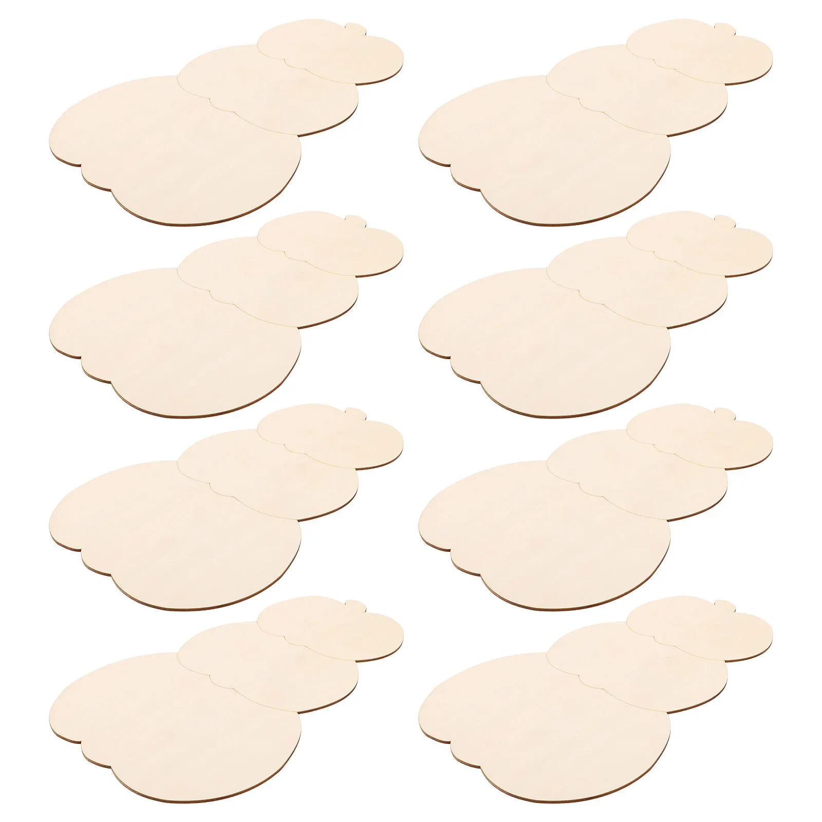 

8Pcs Wooden Pumpkin Discs Unfinished DIY Craft Blank Pumpkin Cutouts Stacked Halloween Thanksgiving Autumn Decor