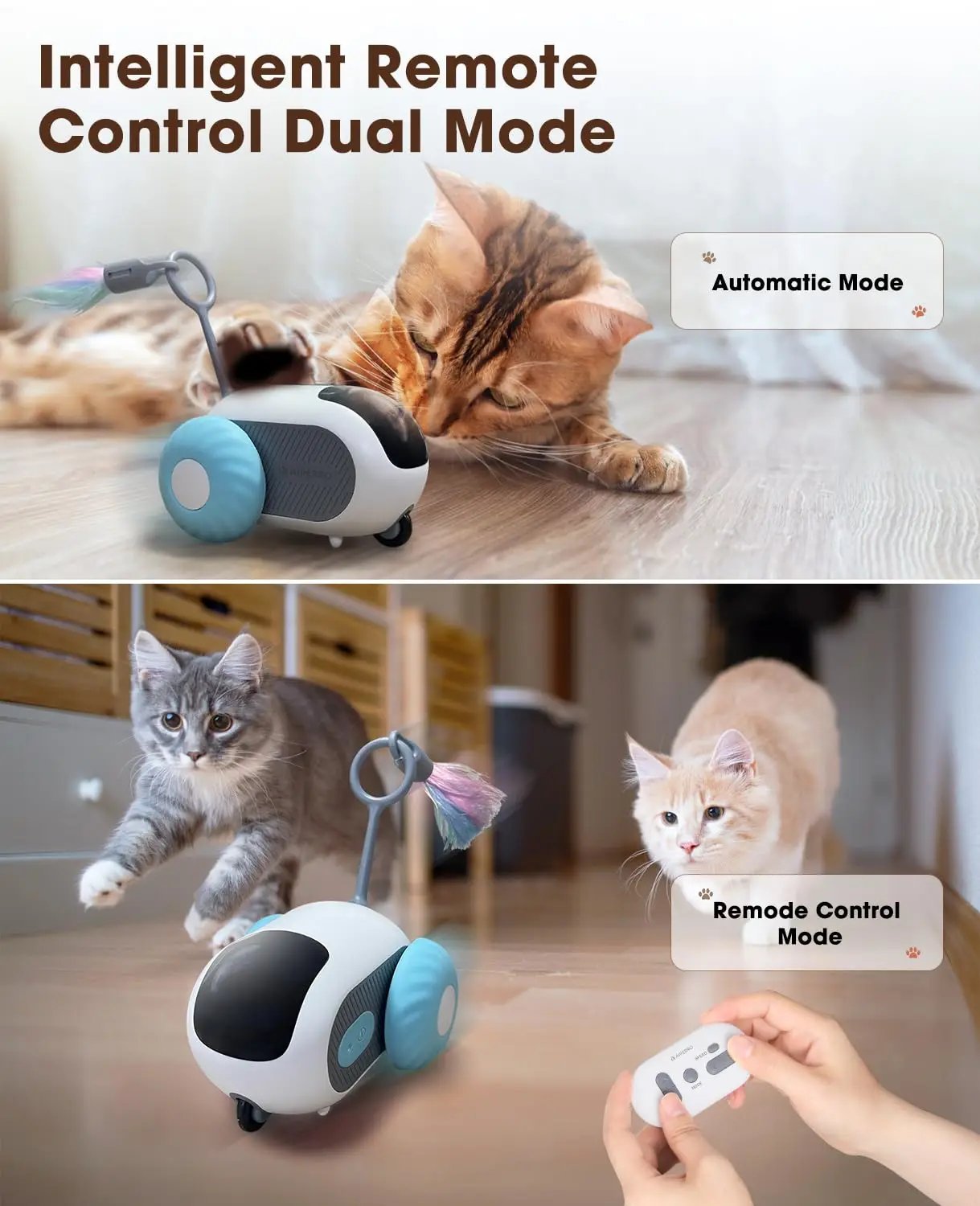 2 set Pet Car Toy Home Indoor Gravity Remote Control Intelligent Electric Cat And Dog Interactive Toys And Usb Rechargeable Use