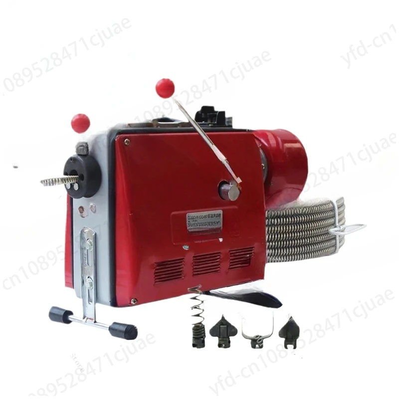 100D Full-automatic Electric Pipe Dredging Machine  Professional Sewer Dredger Toilet Floor Drain Dredging Cleaning Machine