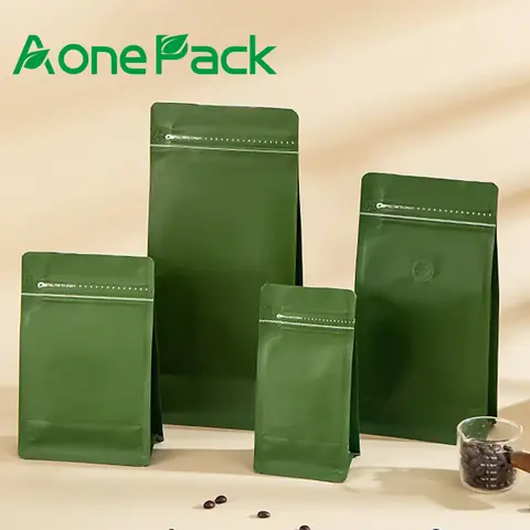 50pcs Food Grade Matt Orange Aluminum Foil Ground Coffee Bean Powder Bag with Valve Pet Food Chocolate Mylar Ziplock Bags