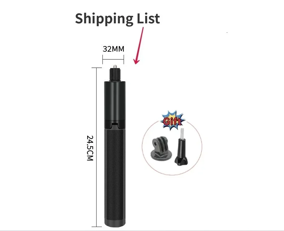 Insta360 – uniwersalny, niewidoczny statyw do selfie i uchwyt do kamery 2 w 1, kompatybilny z modelami X6, X5, X4, Ace PRO 2/X3/X2/ONE RS/R/GO 3/GO 2/Go Ultra – oryginalne akcesoria. — zdjęcie produktu 6