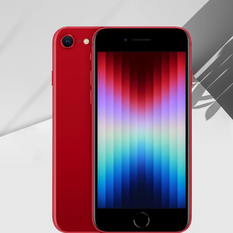 كاميرا Apple iPhone الأصلية غير مقفلة SE 2022 SE3 4.7 بوصة 4G RAM 64GB 12MP بصمة الإصبع 128GB 256GB ROM A15 شريحة بيونيك هاتف مستعمل