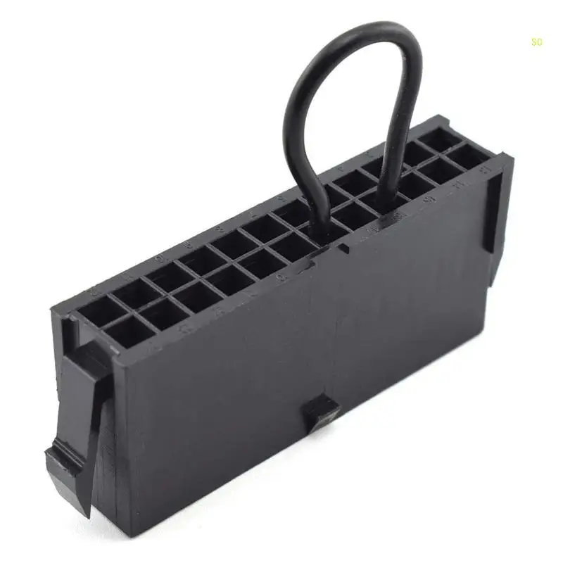 24-Pin ATX เปิด/ปิดจัมเปอร์สะพาน PSU ทดสอบสำหรับหัว 24Pin สีดำ Dropshipping