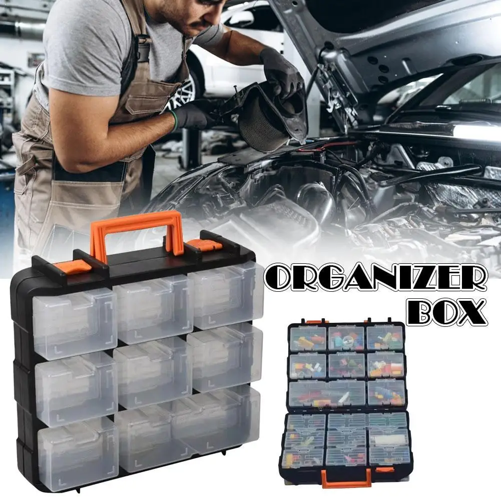 16 Compartment Detachable Tool Organizer Box - Plastic Storage For Screws, Nuts, Bolts, Toys Fishing Boxes Storage