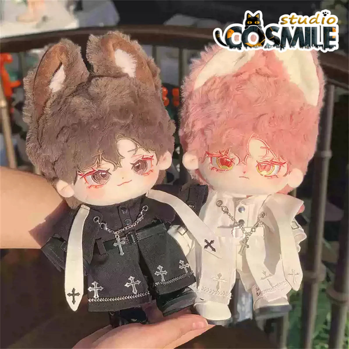 

Father Dark Black Priest Clergyman Demon Devil Black White for Stuffed 20cm Plush Doll Accessories Doll’s Clothes Clothing KN