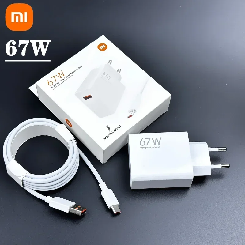 Xiaomi Mi 67W Wall Charger Original 67 Watt Carregador Adapter EU US Redmi K50 Poco Blackshark 3 Pro Mi 12 11 Ultra Type C Cable