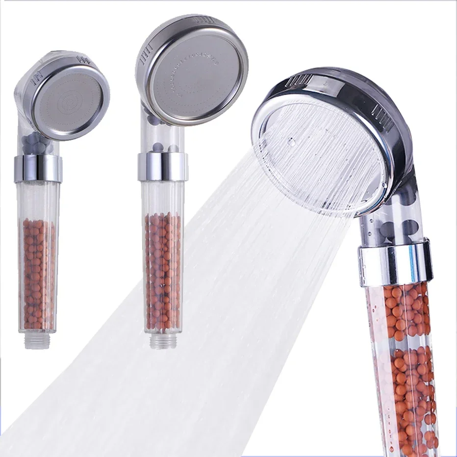 Ionic Filtration Shower Head High Pressure Detachable Water Saving and Stone Filter Beads Shower Head Ionic Filter Spray Shower