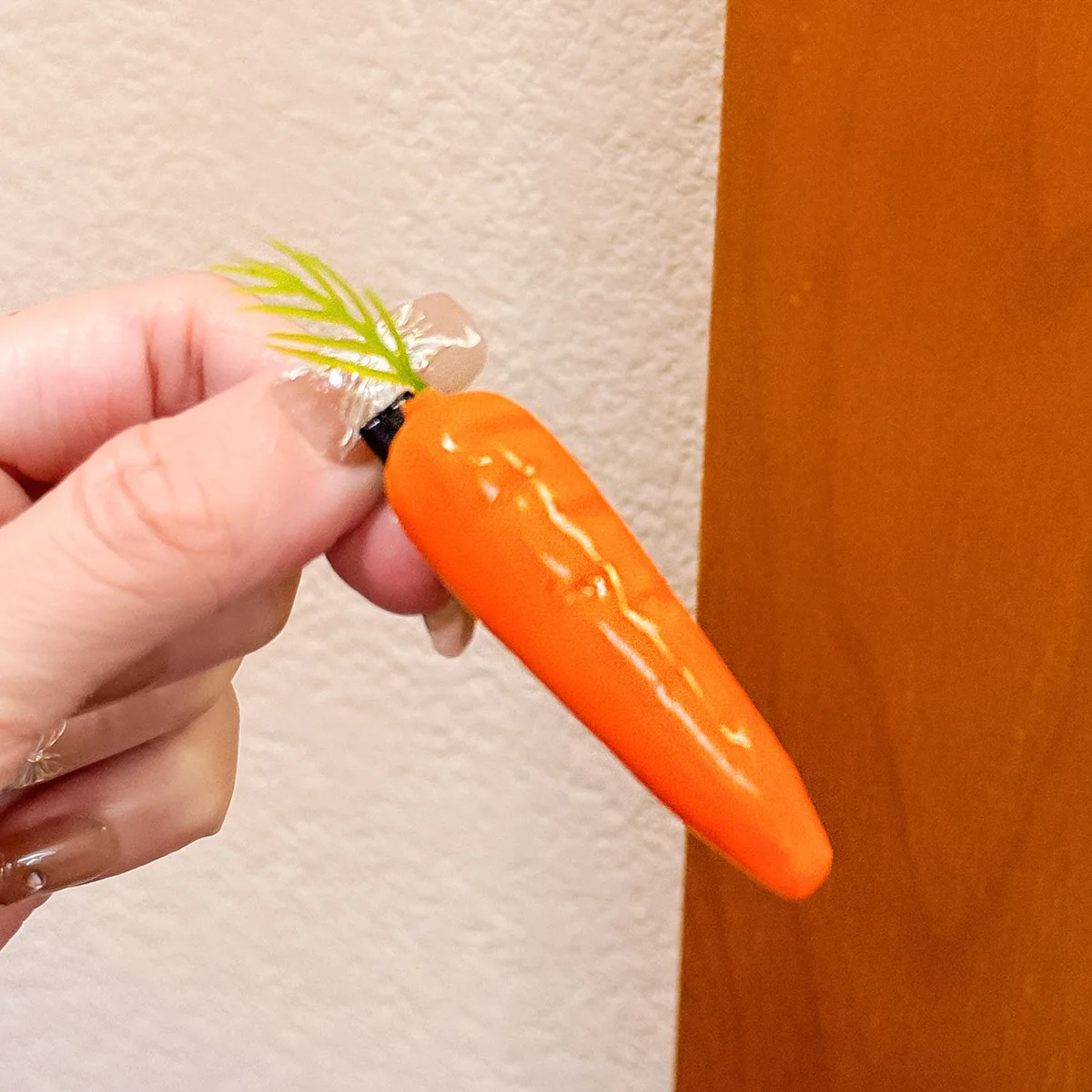 1 lustige Entenschnabel-Clip in Obst- und Gemüseform, niedliche Simulations-Obst-Haarspange, seitlicher Clip, gebrochene Haarspange für Damen – Detail 6