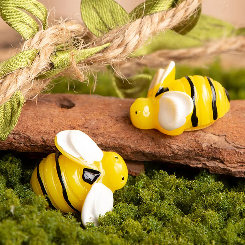 

25 Pcs Simulation Bee Crafts Charms for Crafting Phone Case Decorations Accessories Resin Bees
