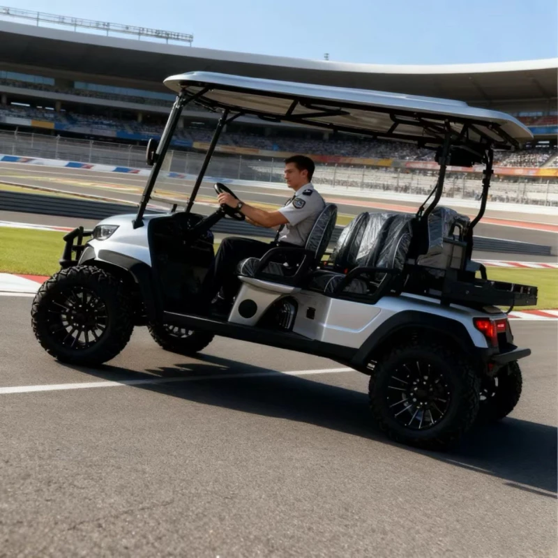 الاقتصاد 2/4/6/8 مقعد 4WD عربة جولف كهربائية 48 فولت 5000 واط محرك واحد متعدد الألوان المتاحة عالية التكلفة الأداء عربة جولف