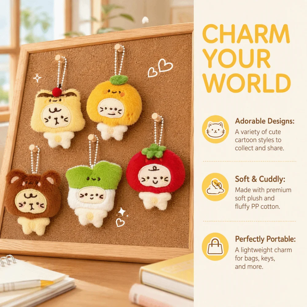 Cartoon Headgear Cat Figurine Pendant Hanging Ornament Gift Backpack Keychain Multicolor Keychain Decoration Keychain Use