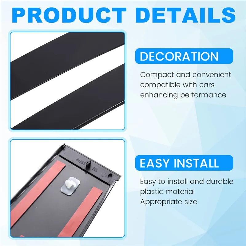 1 زوج الزجاج الأمامي الخلفي B عمود آخر الزخارف غطاء 57010446AN 57010447AN ل جيب جراند شيروكي 11-21 أبواب نافذة لوحة