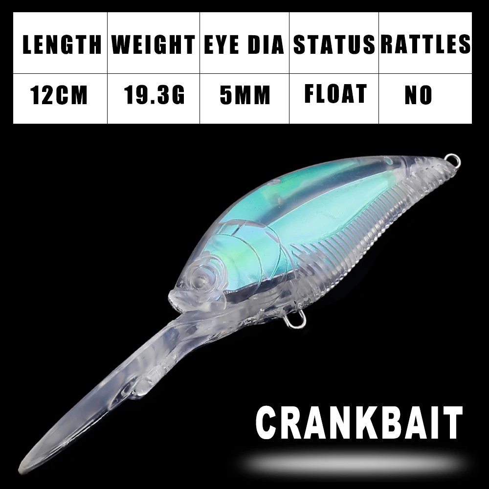 Crankbait flotante Dr.Holife 12cm – Señuelo para agua profunda - imagen 2