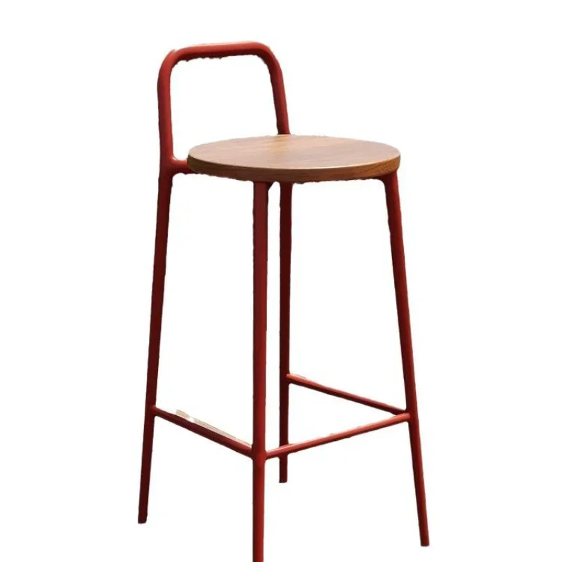 Modern simple outdoor courtyard bar chair outdoor cafe milk tea shop high chair balcony leisure chair