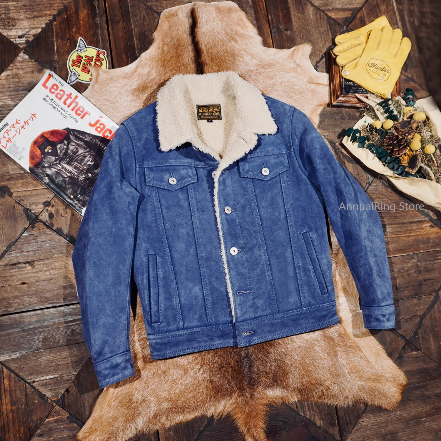 

Men's Vintage 507XX Classic Winter Warm Short Genuine Leather Jacket Fashion Mens Moto Biker Cowhide Leather Jacket