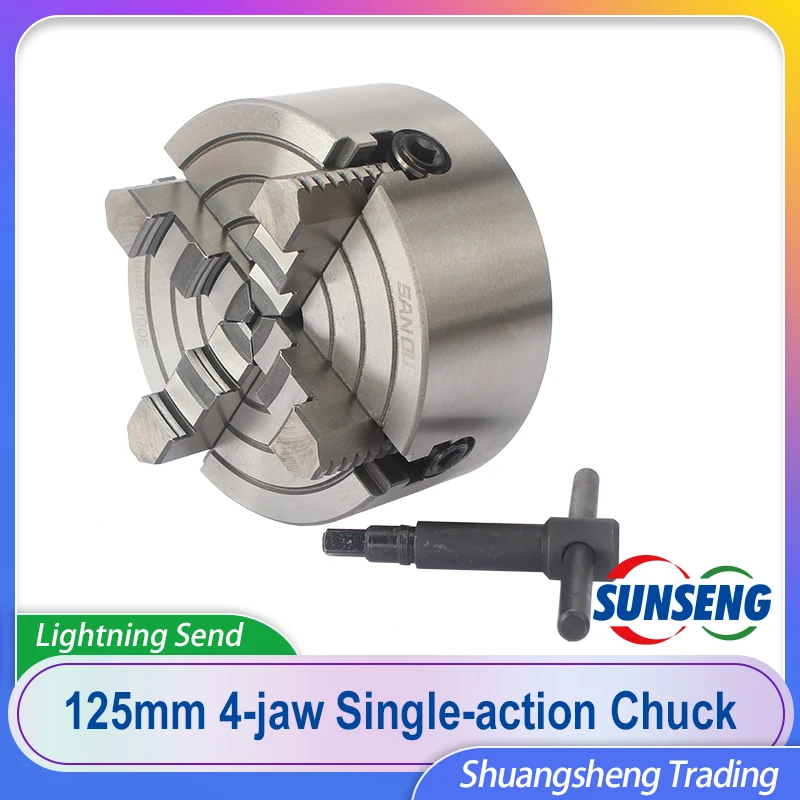 

125mm 4-jaw single-action chuck K72 is suitable for WM210V series lathes