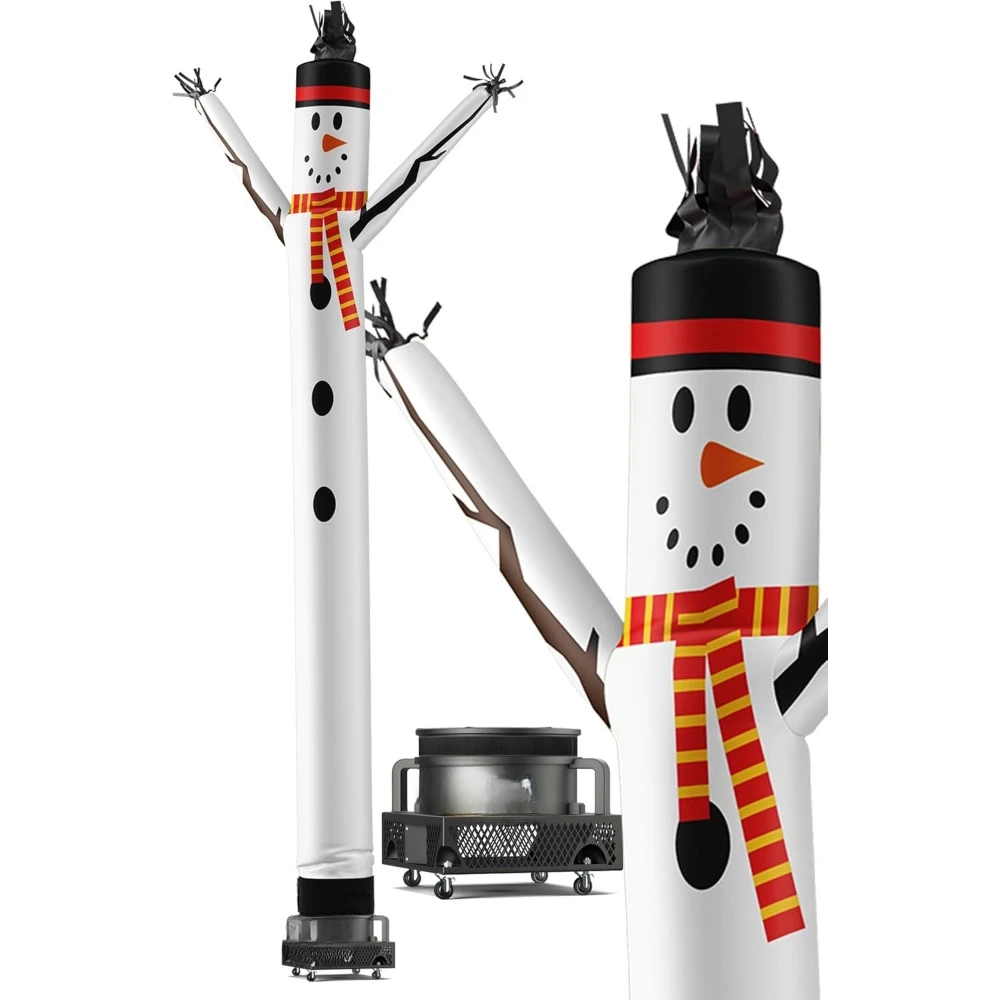 20 Feet Tall Inflatable Puppet Dancer Tube Man with Sky Dancer Blower - Christmas Holiday Promotion - Snowman Decorations