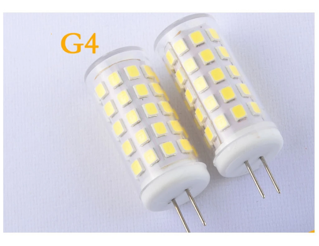 LED G4 No Flicker  light bead AC/DC12V 24V dimmable ceramic small plug high brightness 9W corn light 4014 63 light