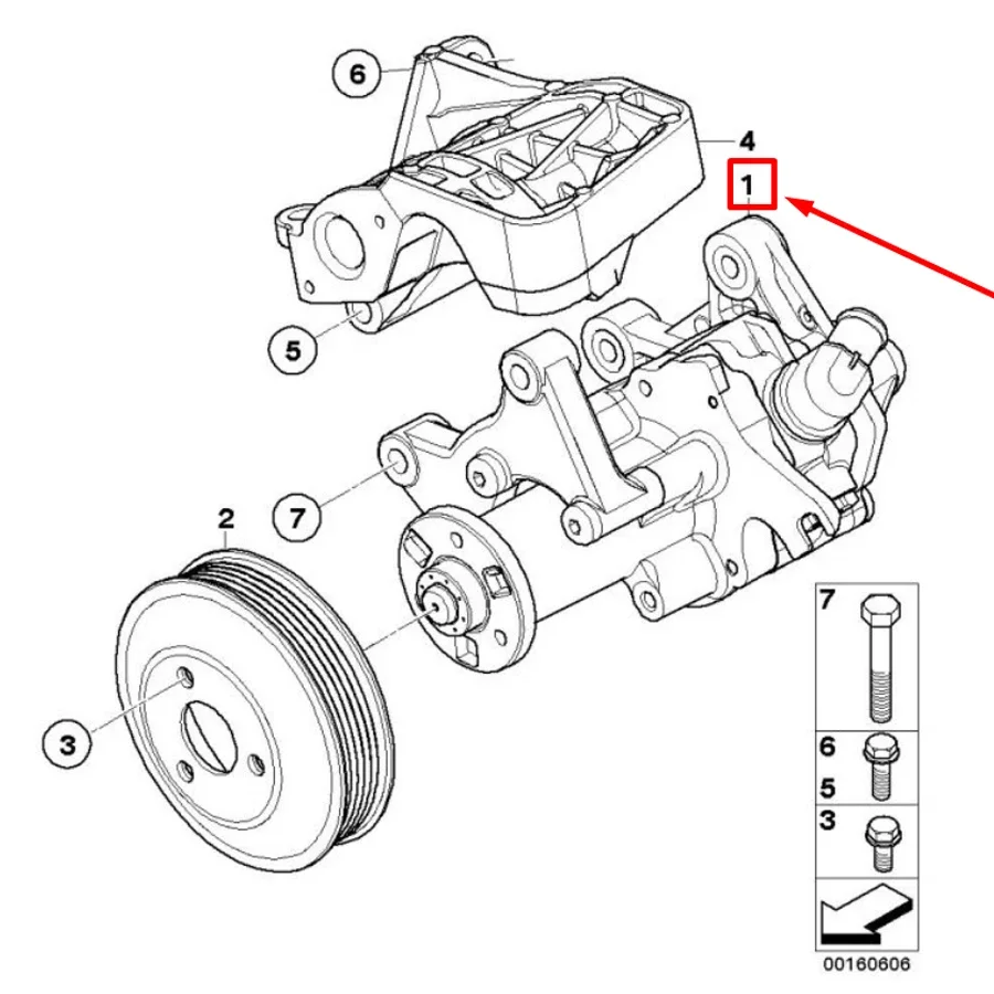 For Car BMW E70 X5 3.0D (06'-13') POWER STEERING PUMP 6781008