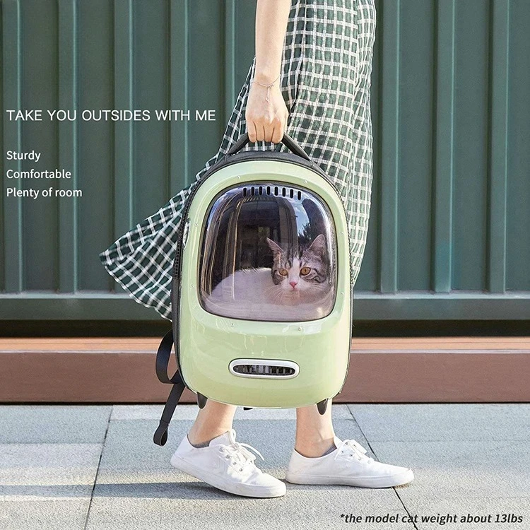 Outside Breathable Cat Bag Pet Backpack Portable Transparent Backpack With Fresh Air System Pet Carrier Backpack Bag