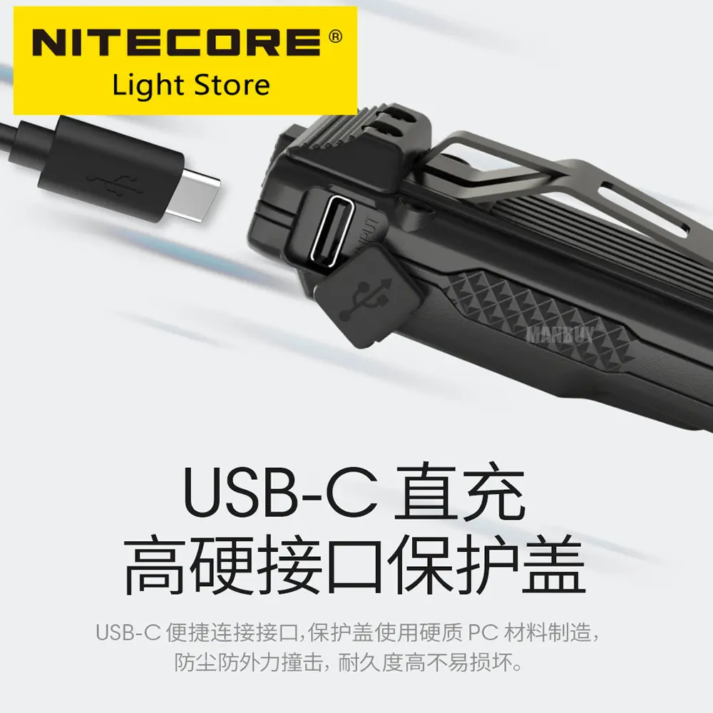 Original NITECORE EDC27 Ultra Slim High Performance EDC Flashlight 3000 LMs with 1700mAh Li-ion Battery USB-C Rechargeable Torch